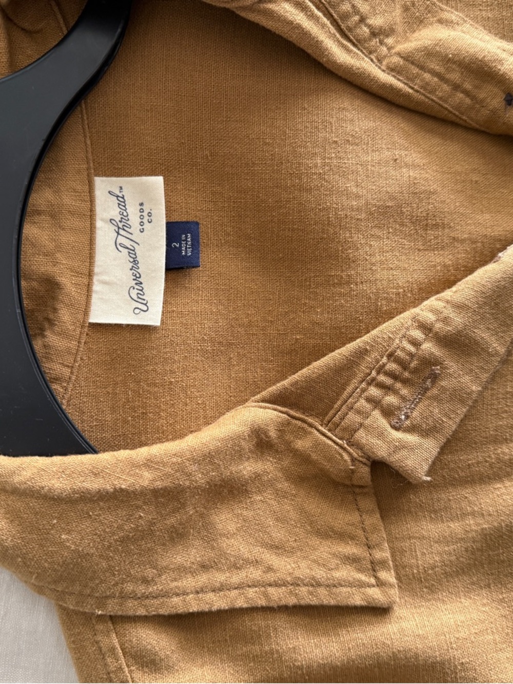 Universal Thread Rustic Tan Button romper - Picture 2 of 4